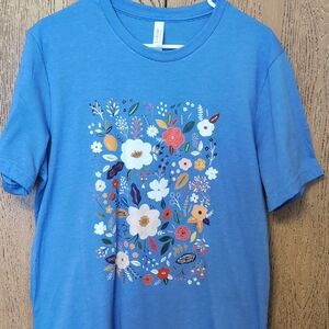 Blue Floral Women's T-Shirt